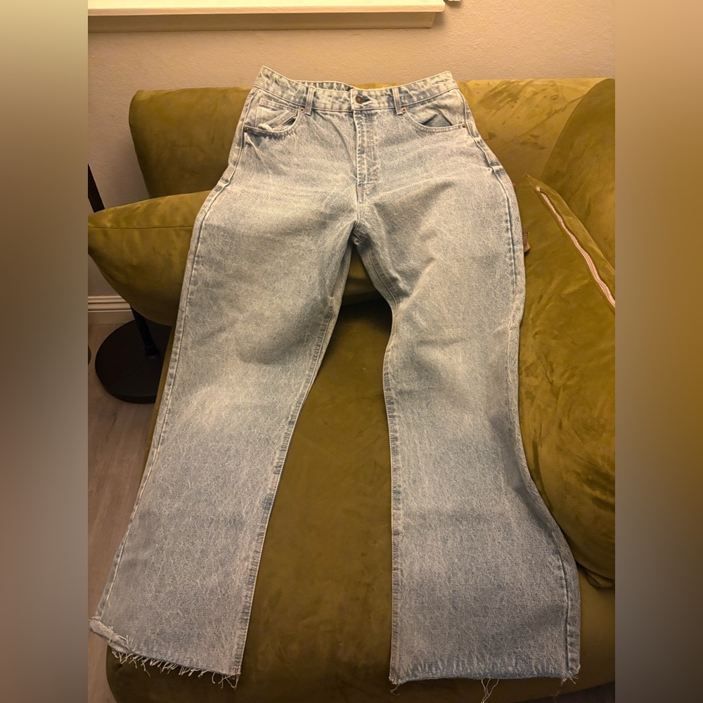Fashion Nova Light Blue High-Rise Wide Leg Jeans